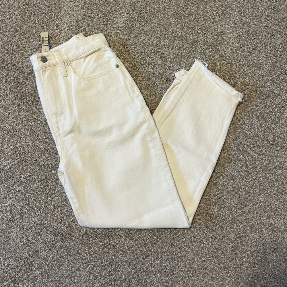 Madewell The Mom Jeans White